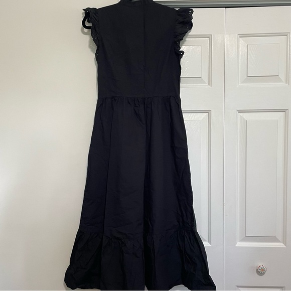 Who What Wear Black Dress Ruffle Sleeve Size Small - Picture 6 of 12